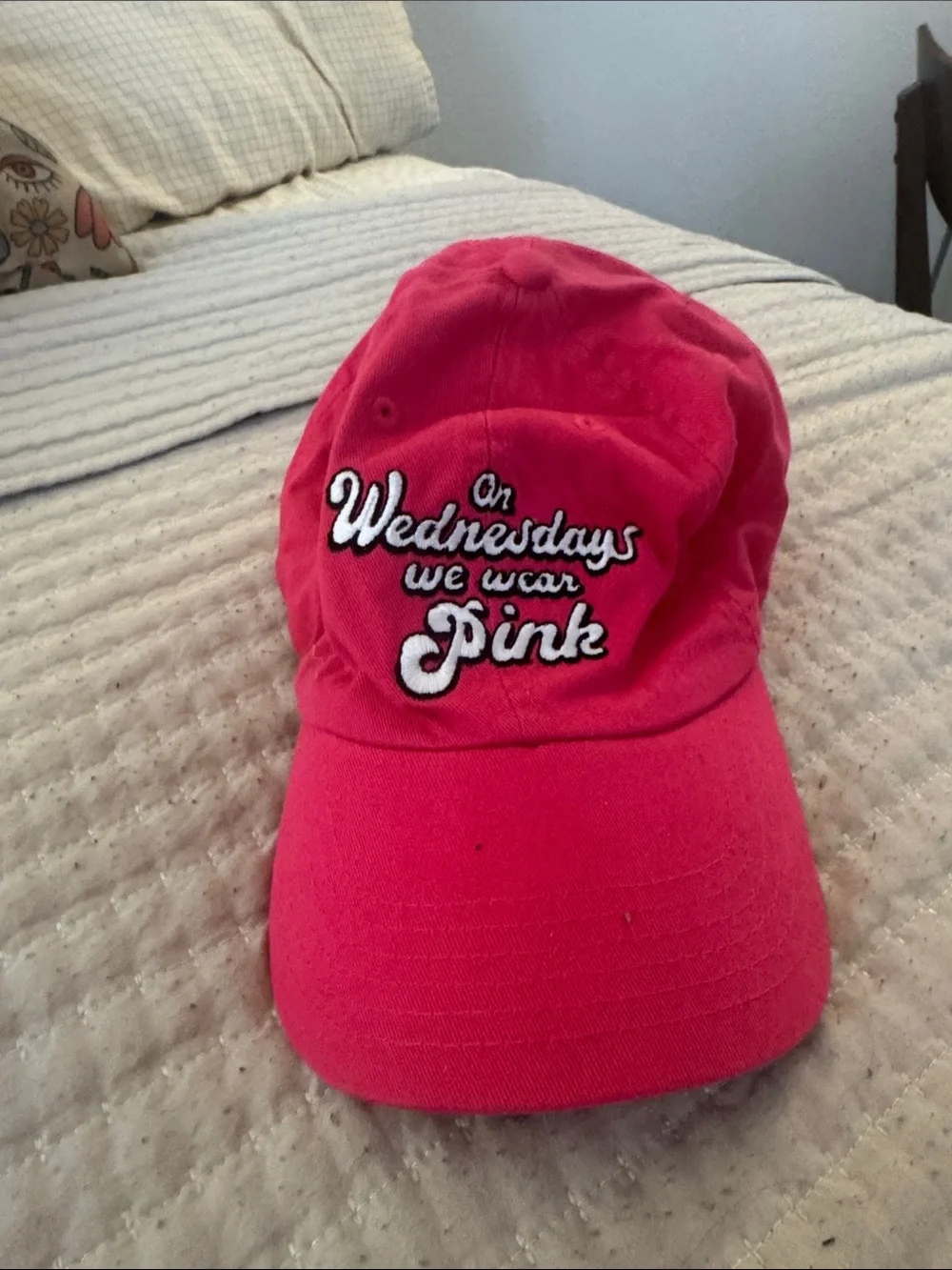 'On Wednesdays We Wear Pink' Hot Pink Baseball Cap